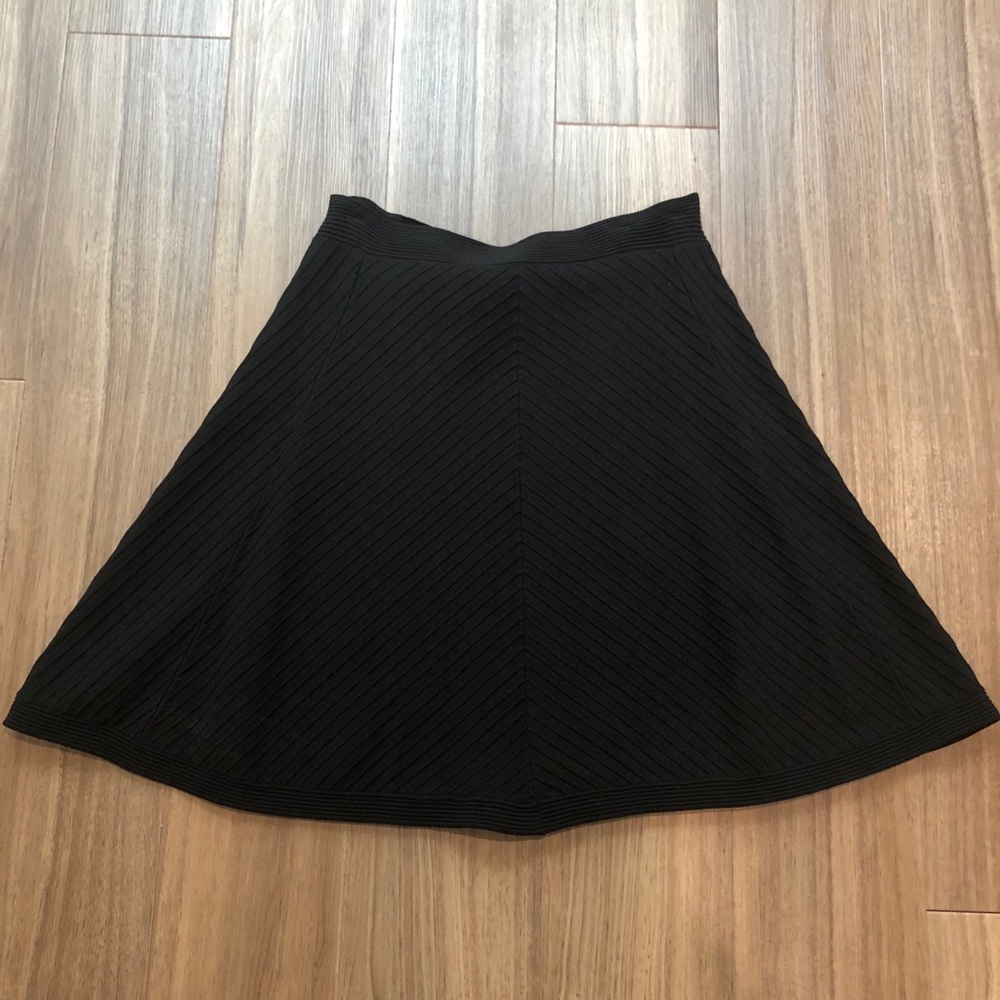 Sandro black knit a-line skirt